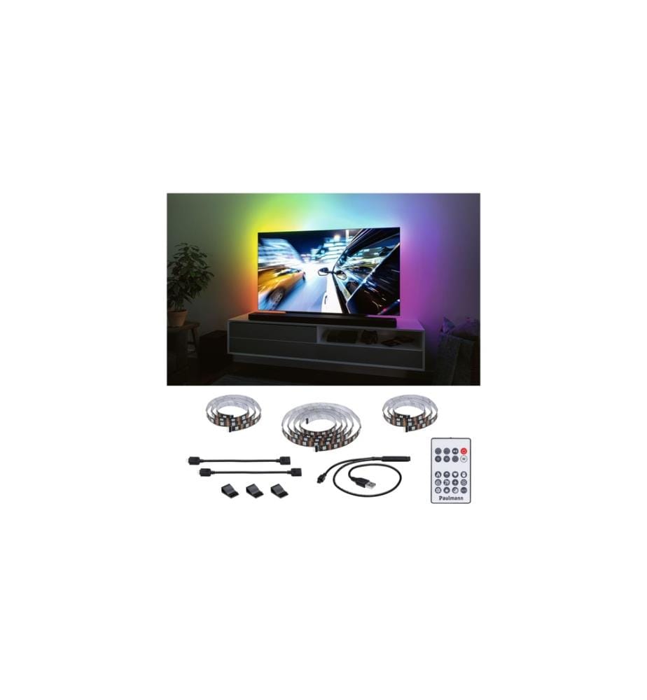 PAULMANN - EntertainLED USB Strip Éclairage TV RGB+, 65