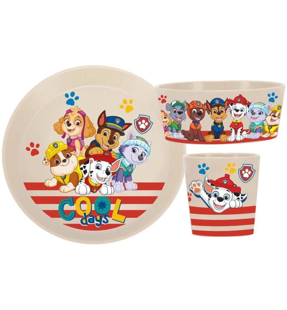 KOZIOL - Service de table pour enfants Connect Paw Patrol, 3 pièces, Sable