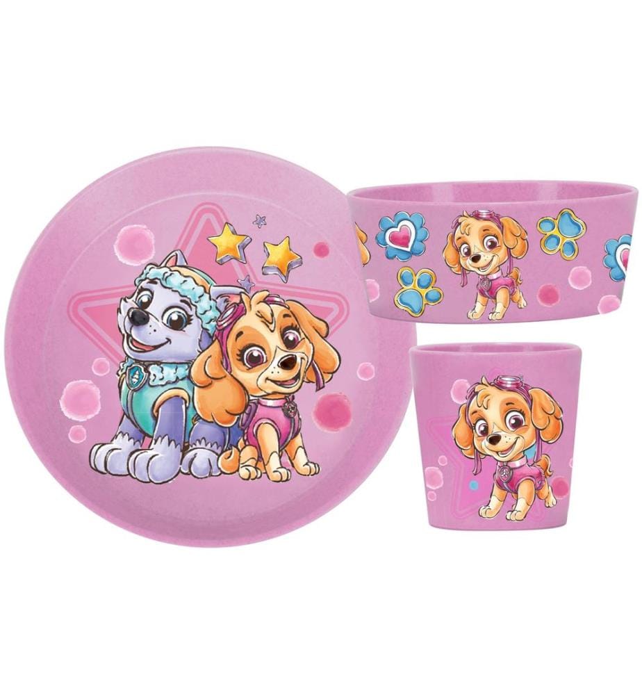 KOZIOL - Service de table pour enfants Connect Paw Patrol, 3 pièces, Rose