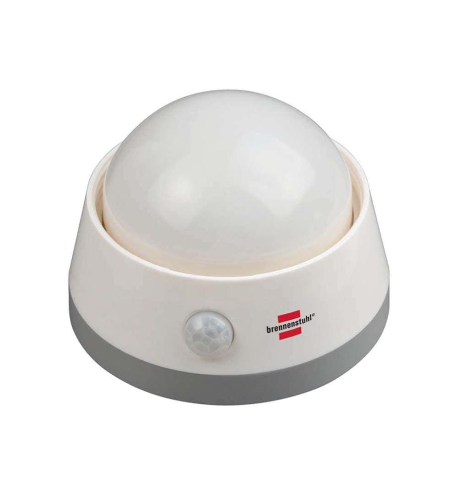 Veilleuse LED à batteries avec détecteur de mouvements et bouton-poussoir NLB 02 BS 2 LED 60lm 3 x AA (fournies)