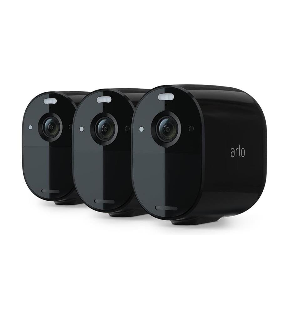 Pack de 3 Caméras de Surveillance Essential Spotlight - Noir