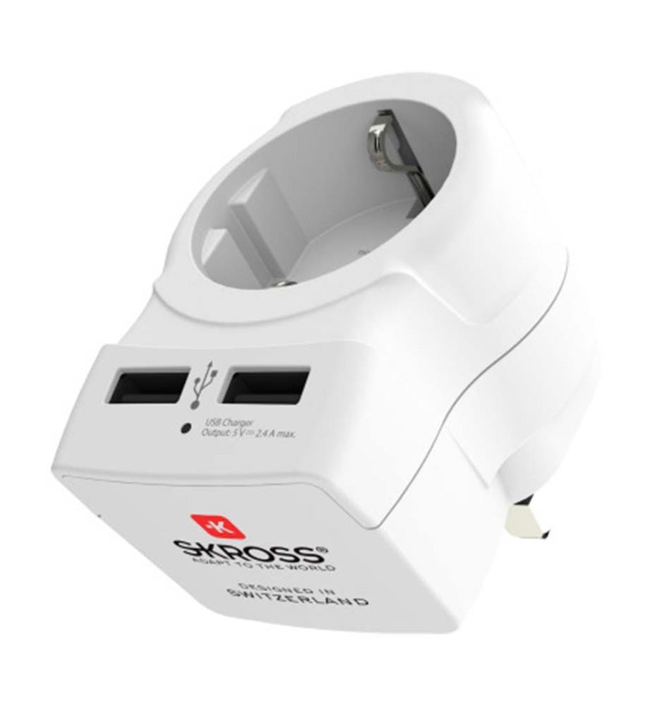 Adaptateur de Voyage Europe vers Royaume-Uni USB