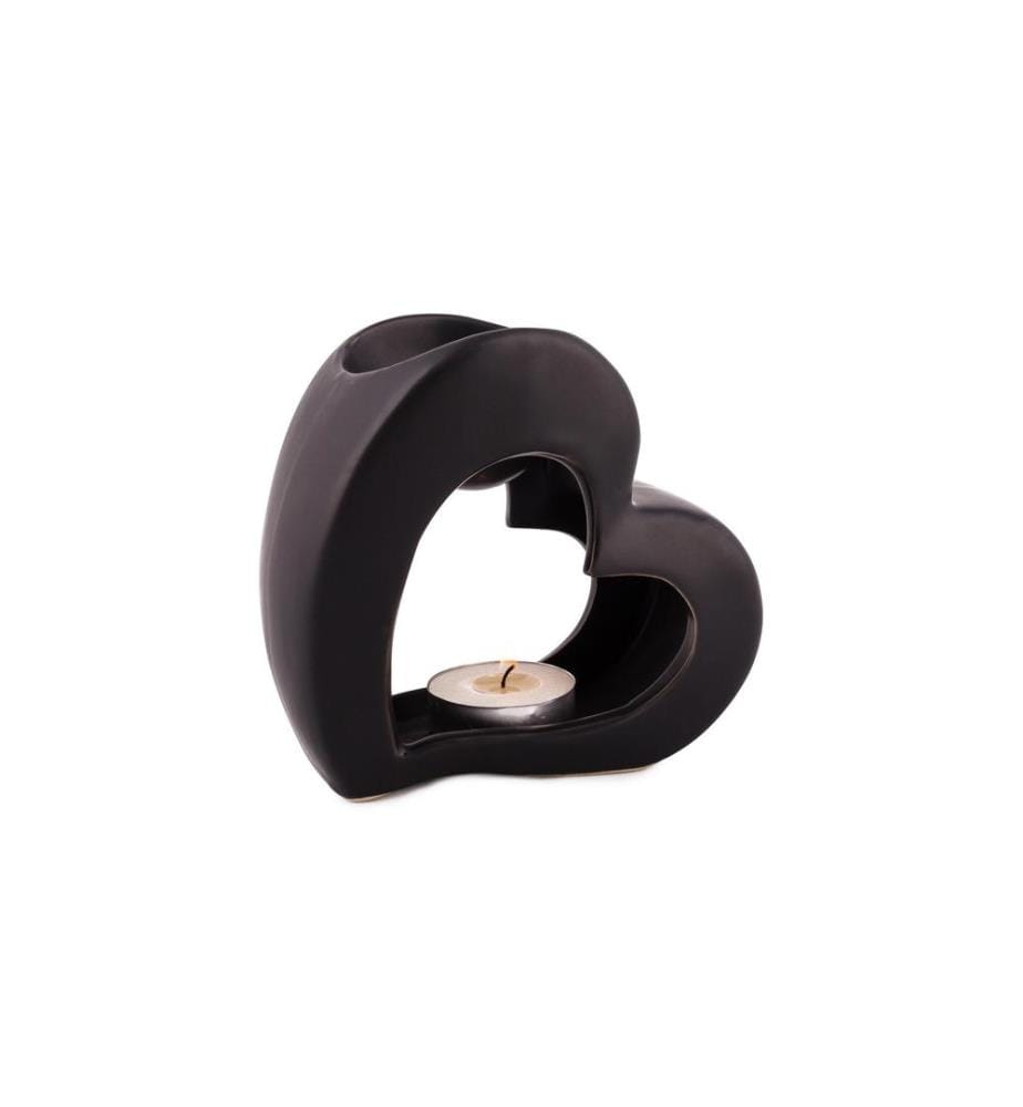 PAJOMA - Lampe à parfum Heart Ø 13 cm, noir