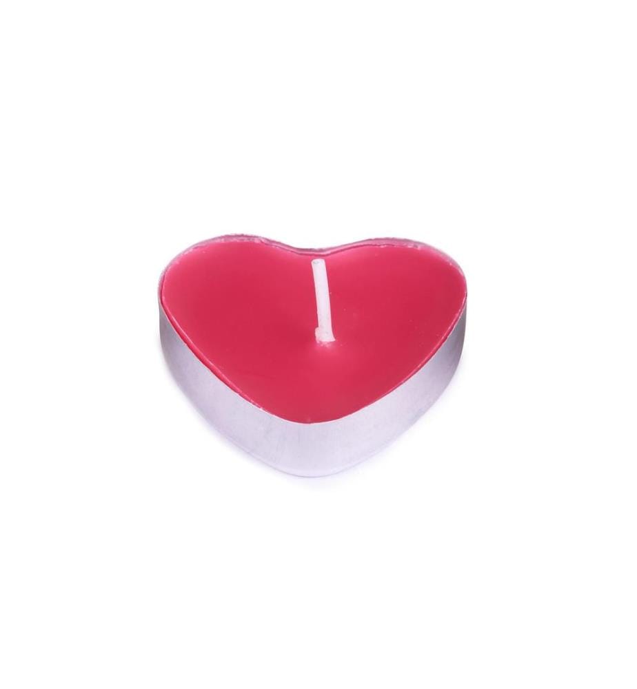 PAJOMA - Bougie chauffe-plat en forme de cœur Rouge, 50 pièces