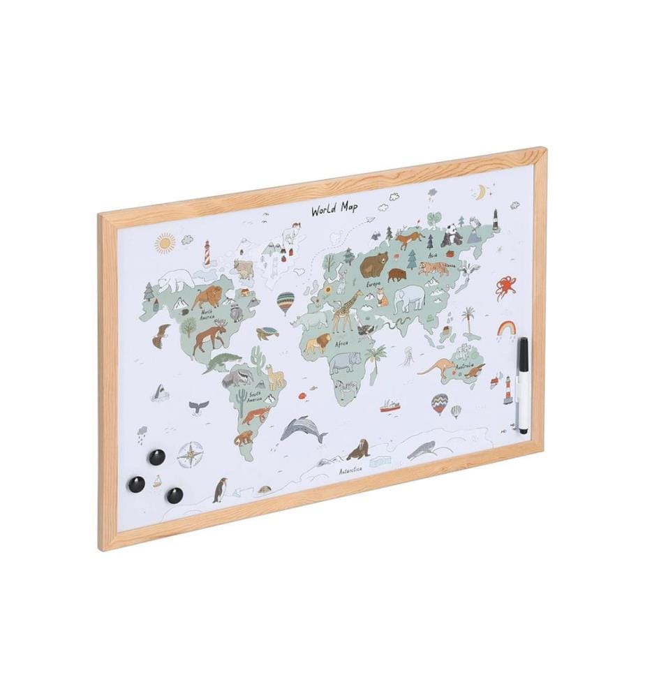ZELLER - Present Memobord magnétique carte du monde