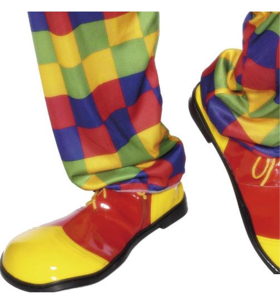 Chaussures de clown, rouges et jaunes, Deluxe