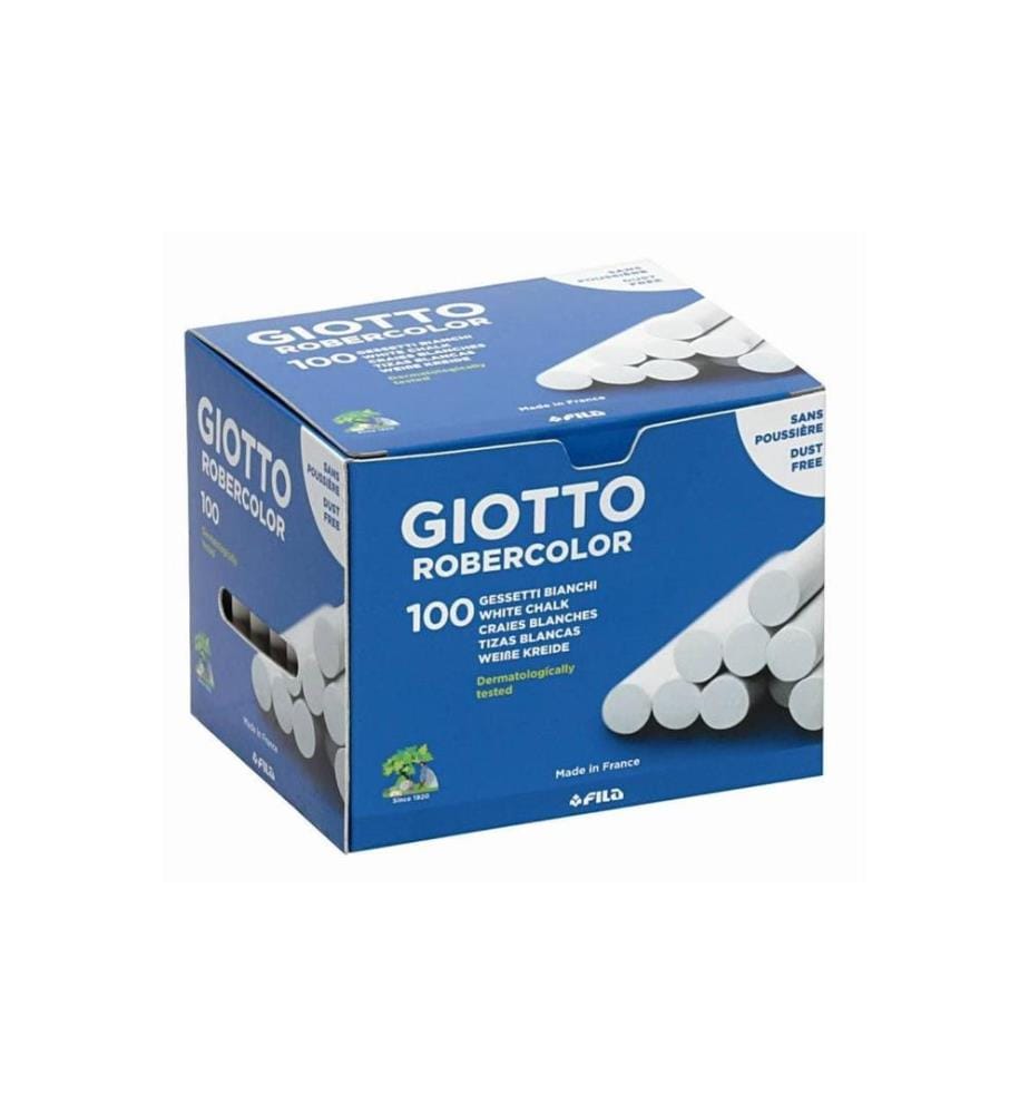 GIOTTO - Craie de tableau noir 100 pièces, Blanc