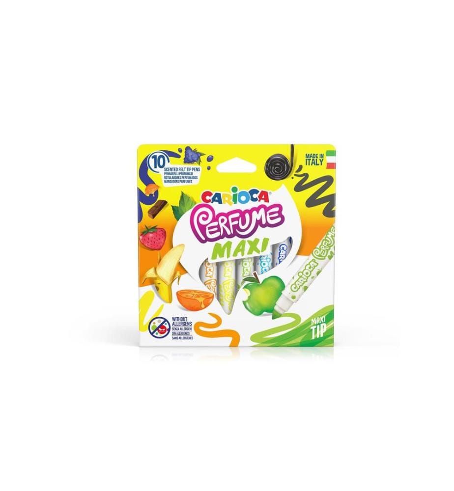 CARIOCA - Feutres de coloriage Perfume Maxi 10 pièces, Multicolore