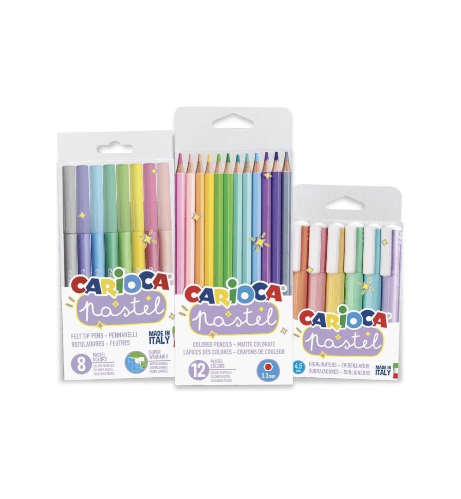 CARIOCA - Set pastel 26 pièces, Multicolore