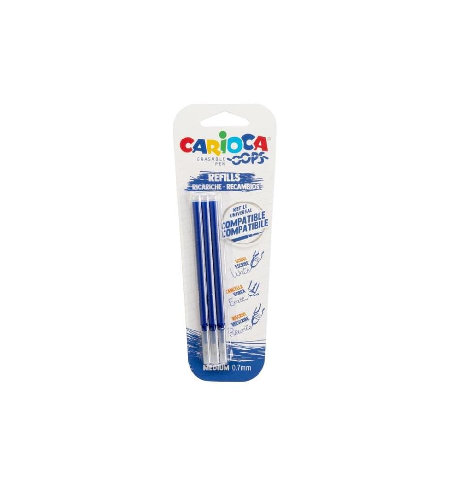 CARIOCA - Mine de crayon Roller Oops Bleu, 3 pièces