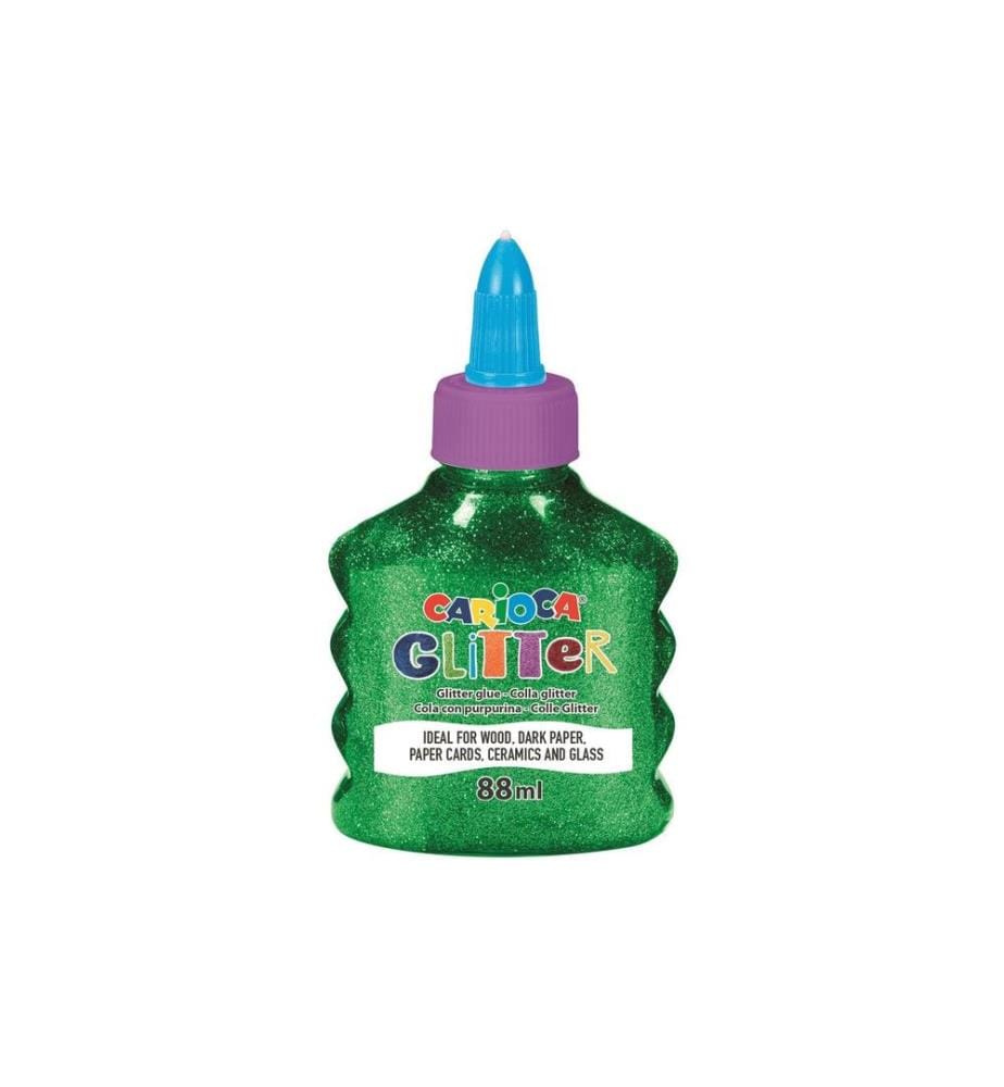 CARIOCA - Colle de bricolage Glitter Glue Spark 88 ml, Vert