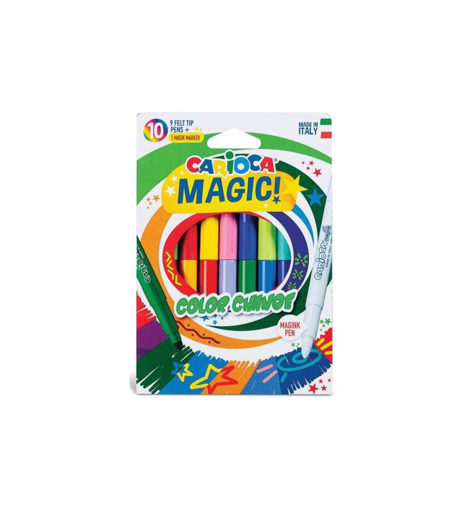 CARIOCA - Feutres de coloriage Color Change 10 pièces, multicolores