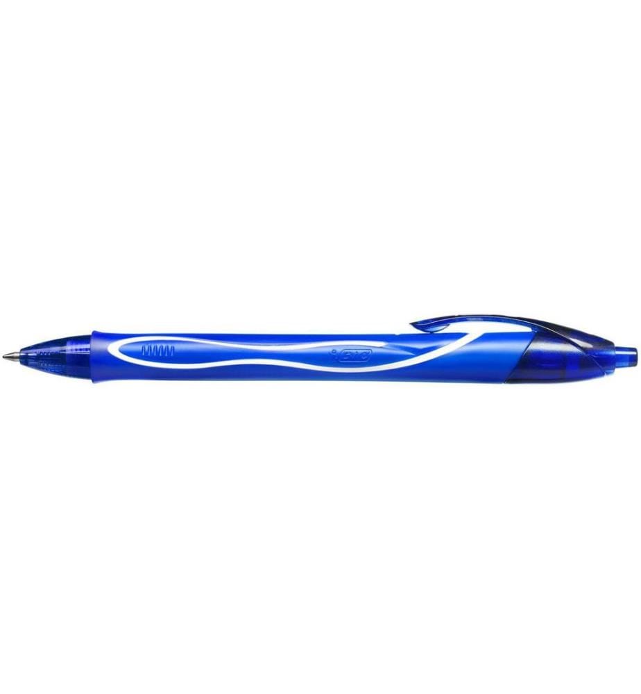 BIC - Stylo à encre gel Gel-ocity Quick Dry 0.7 mm Bleu, 12 pièces
