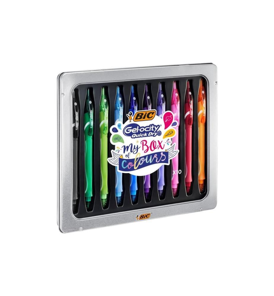 BIC - Stylo à encre gel Gel-ocity Quick Dry 10 pièces