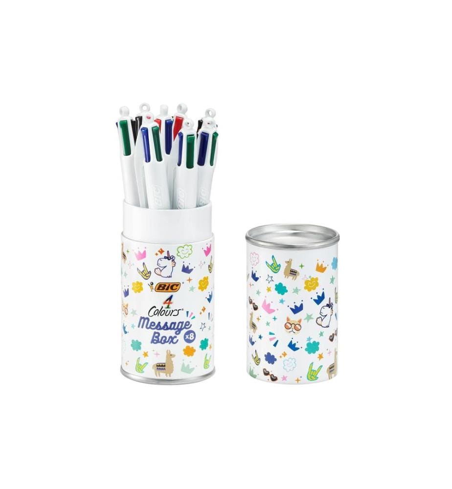 BIC - Stylo bille Message Box 8 pièces