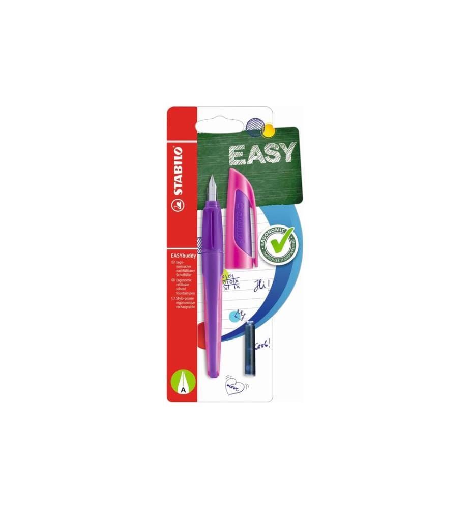 STABILO - Stylo plume Easybuddy moyen (M), Violet/Magenta