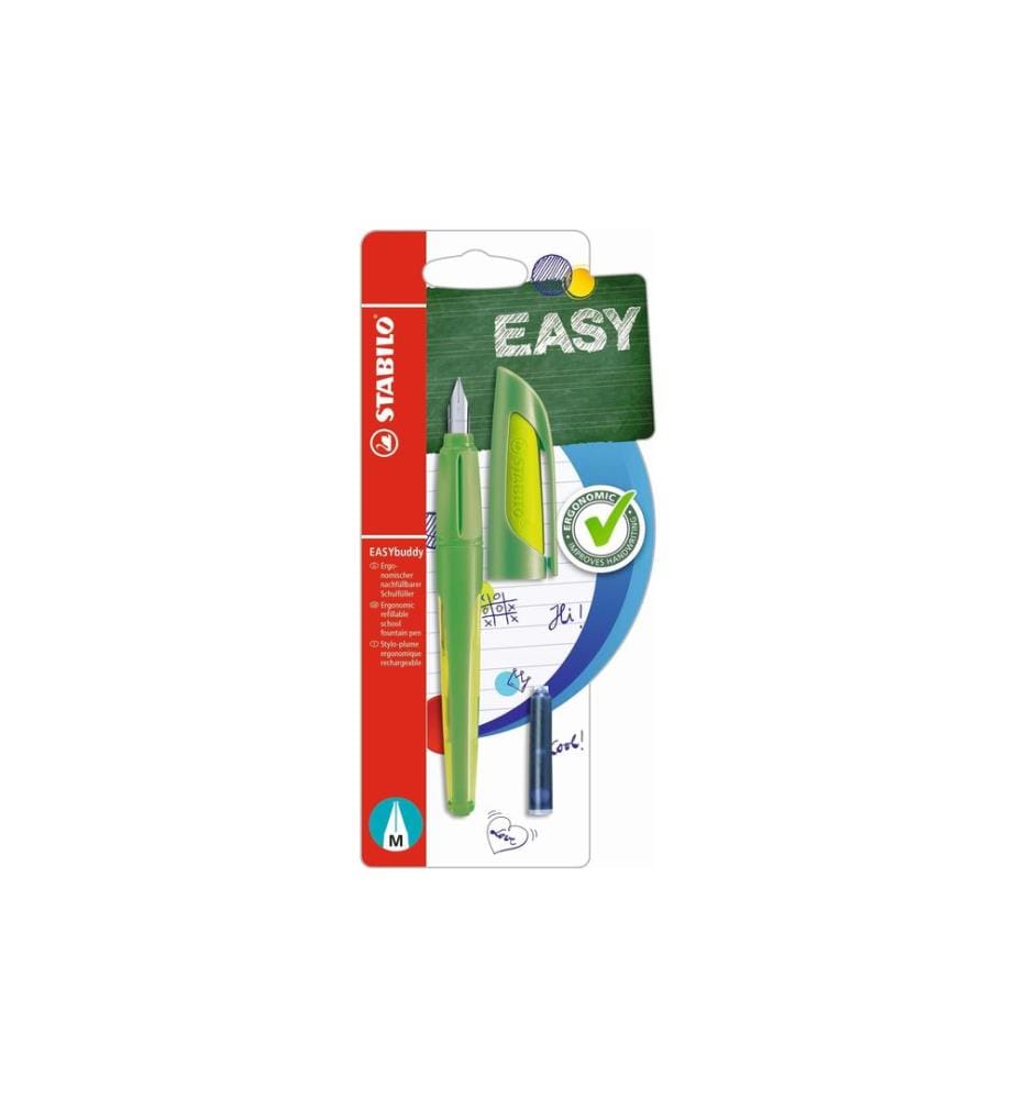 STABILO - Stylo plume Easybuddy moyen (M), Vert