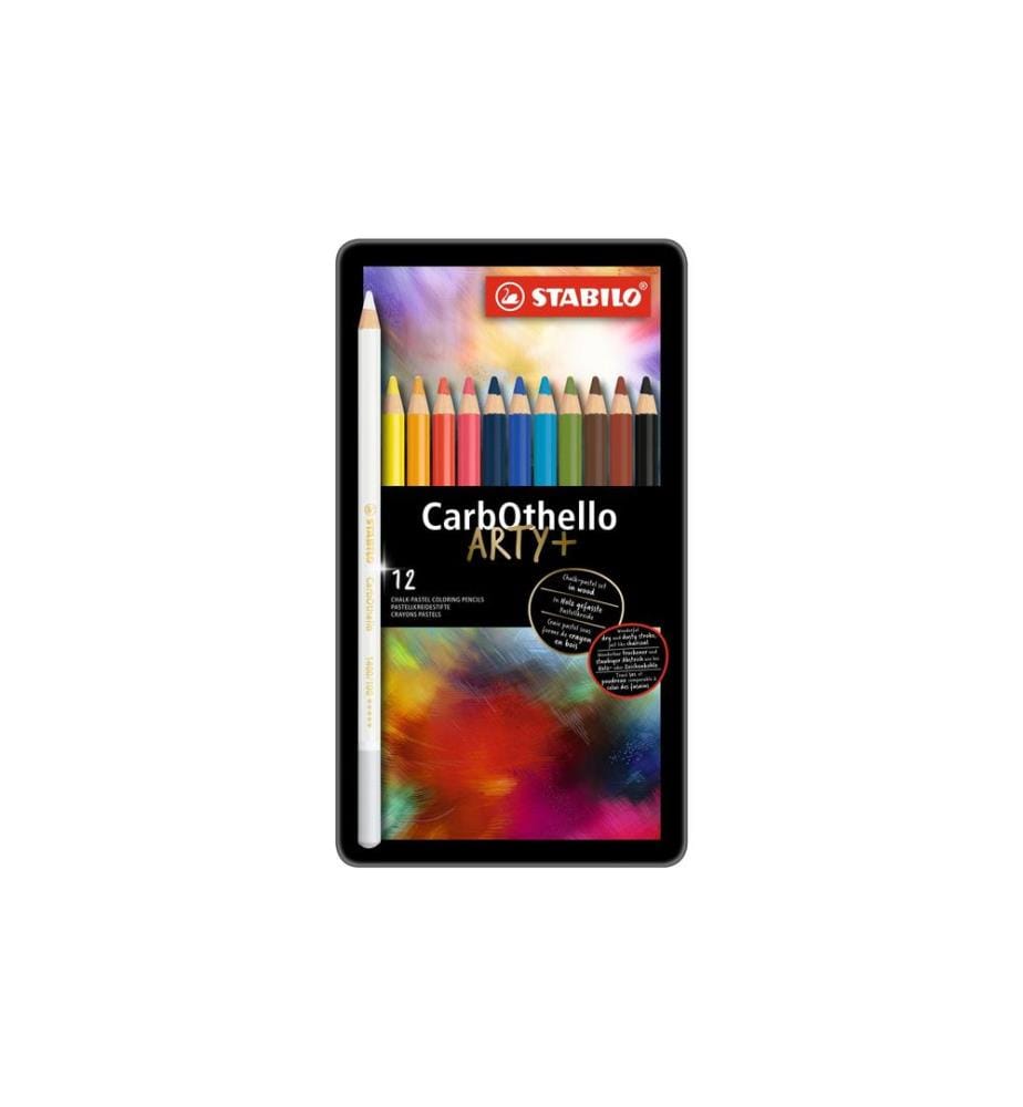 STABILO - Crayons de couleur CarbOthello, 12 pièces