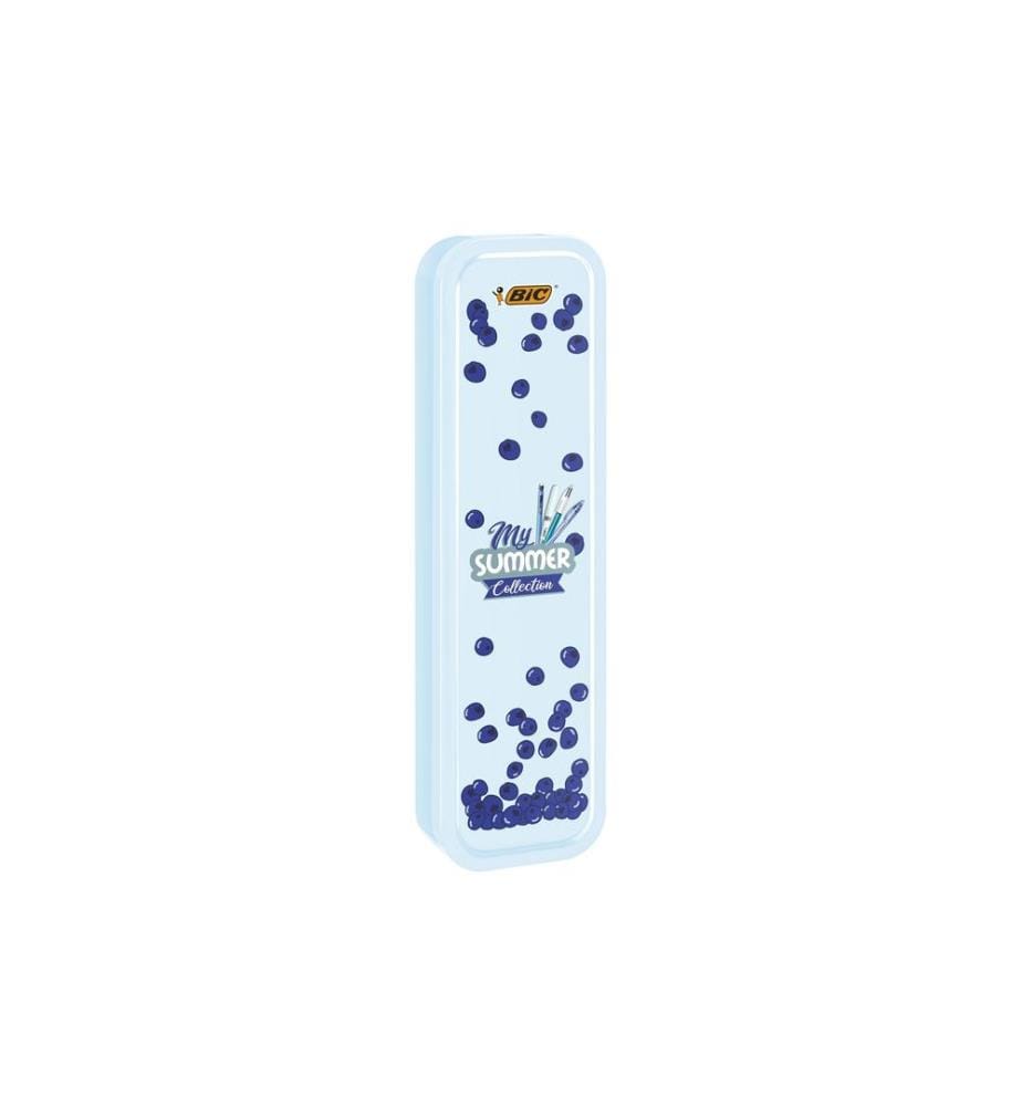 BIC - Stylo bille Summer blue Box 4 pièces