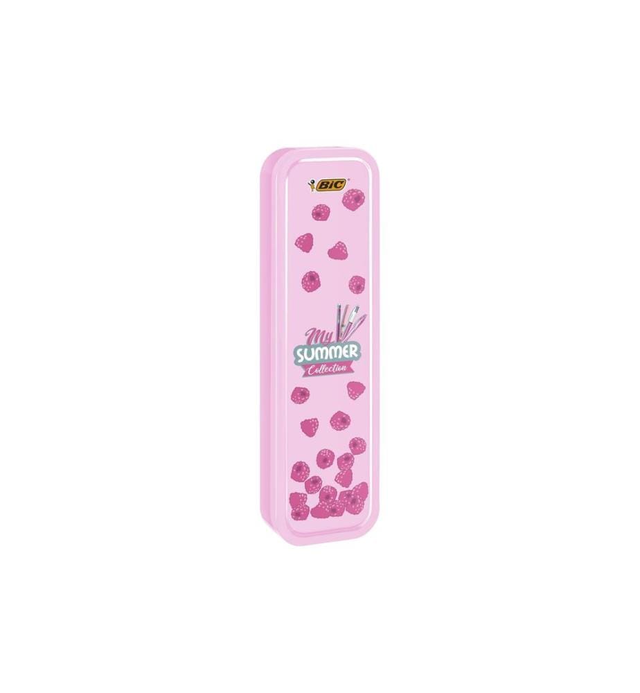 BIC - Stylo bille Summer pink Box 4 pièces