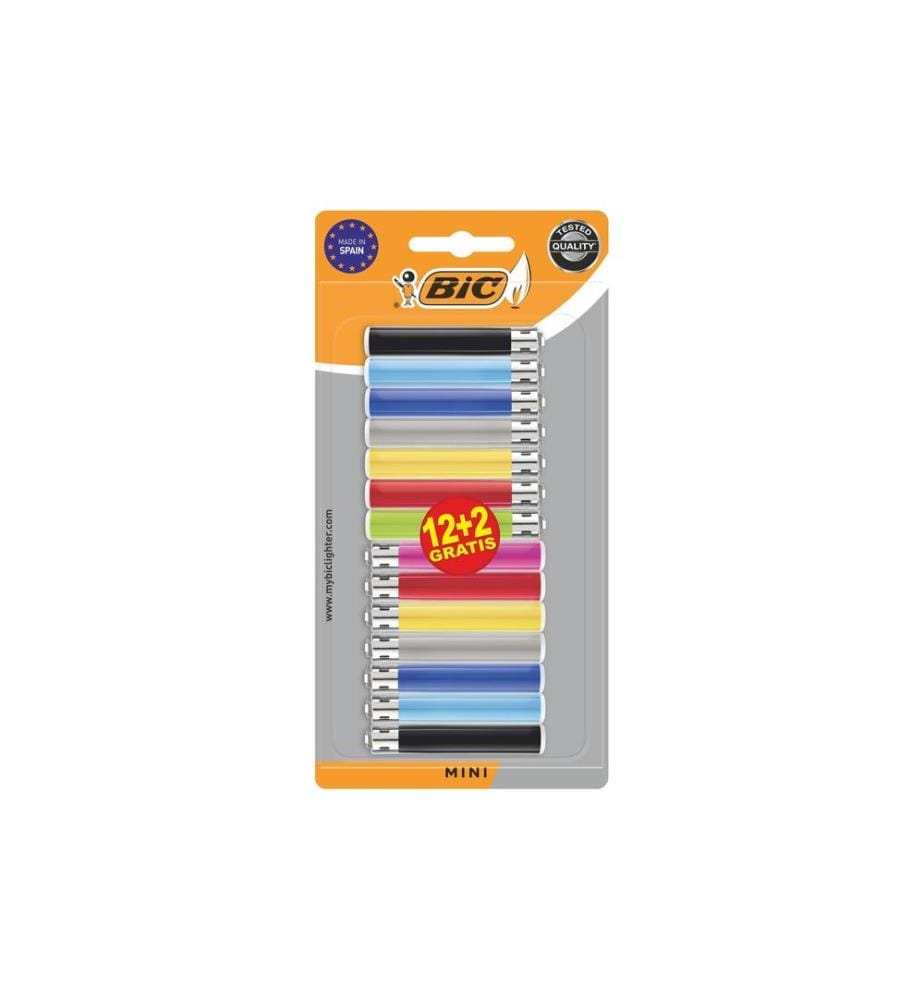 BIC - Briquet à friction J25 Mini, Paquet de 14