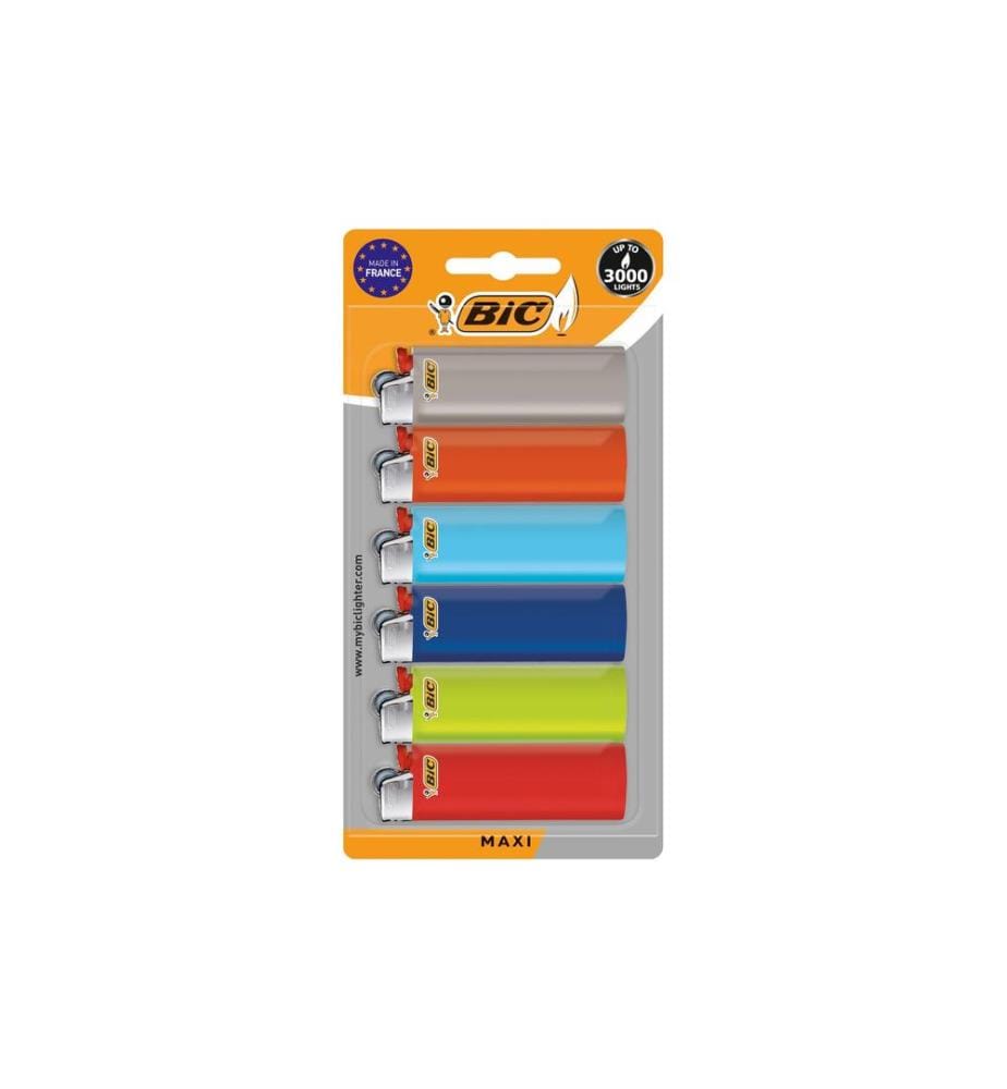 BIC - Briquet à friction J26 Maxi, Paquet de 6