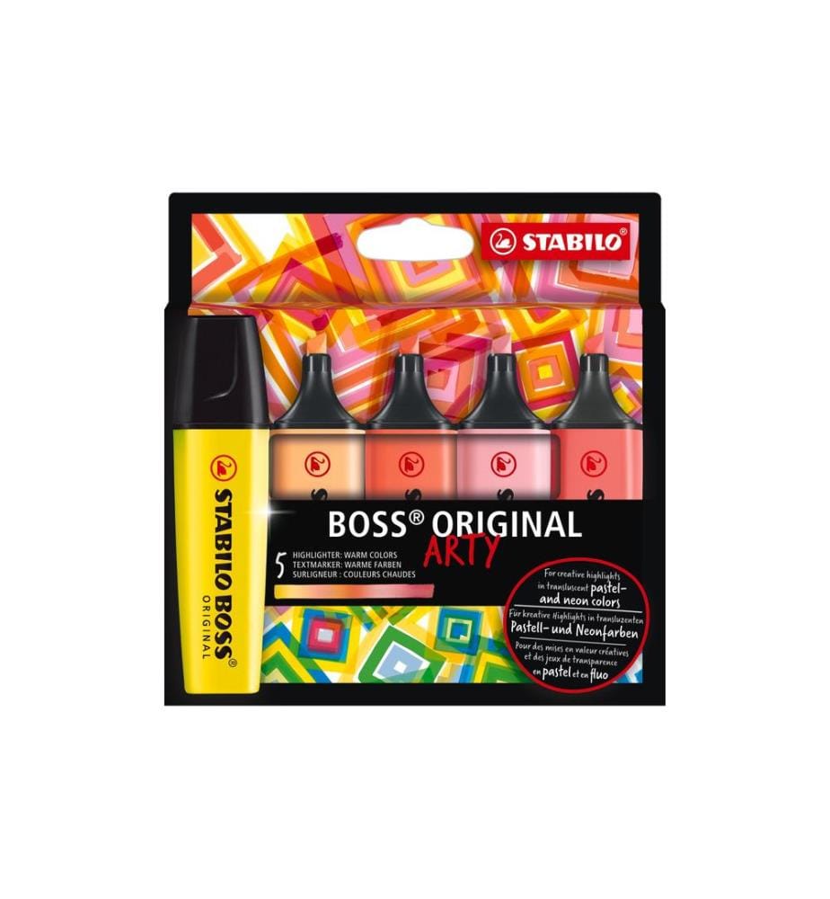 STABILO - Surligneur Boss Original Arty Étui de 5 pièces
