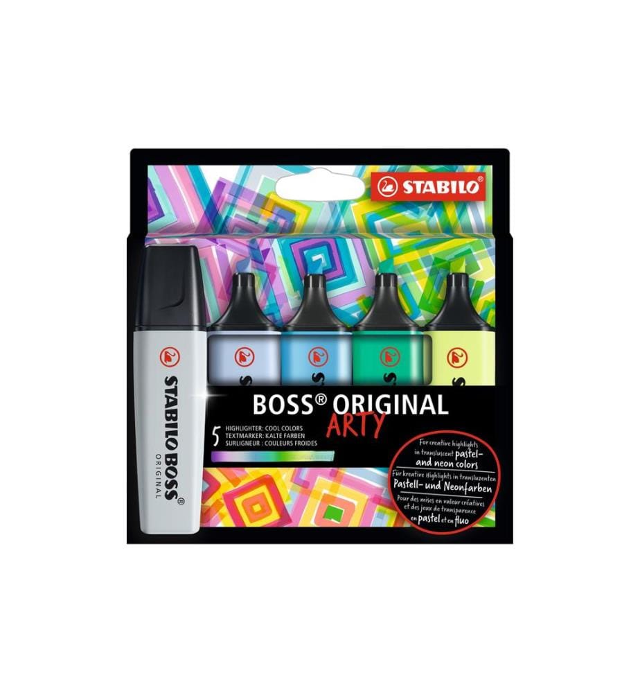 STABILO - Surligneur Boss Original Arty Étui de 5 pièces