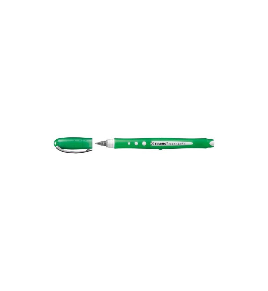 STABILO - Stylo à bille roulante Worker + Colorful Vert