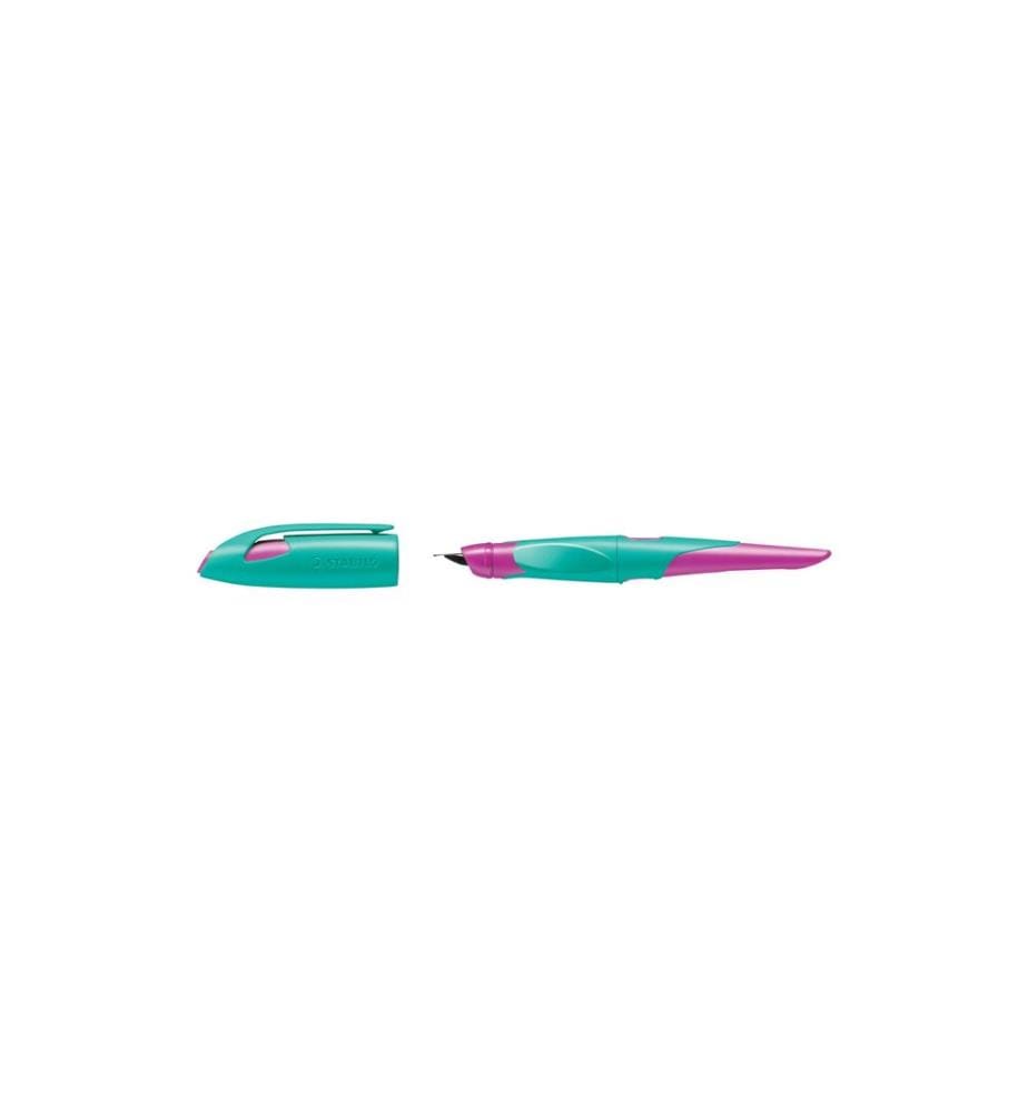 STABILO - Stylo plume Easybirdy 0.9 mm, Rose/Turquoise