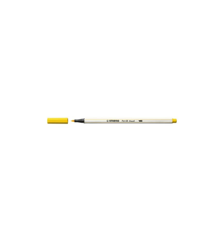 STABILO - Feutres de coloriage Pen 68 brush Jaune