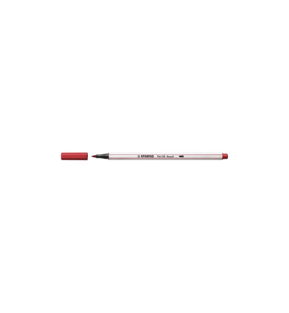 STABILO - Feutres de coloriage Pen 68 brush Rouge foncé