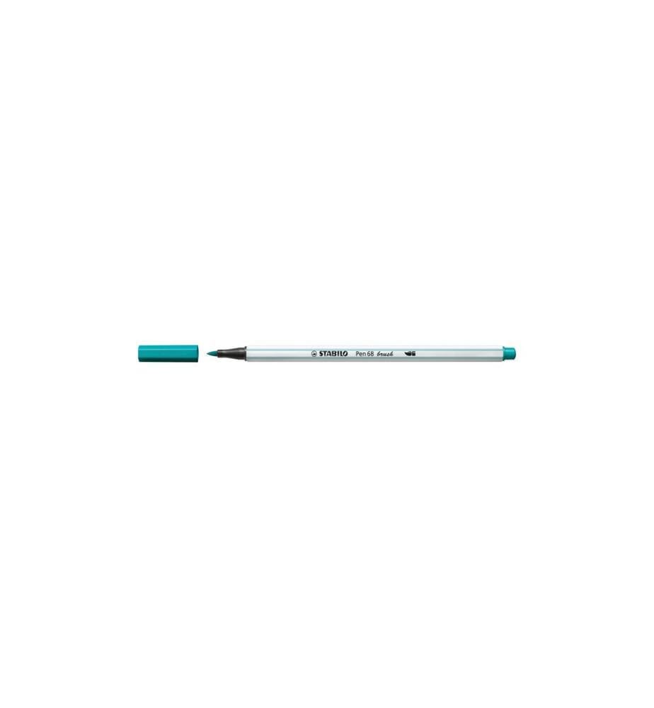STABILO - Feutres de coloriage Pen 68 brush Bleu turquoise