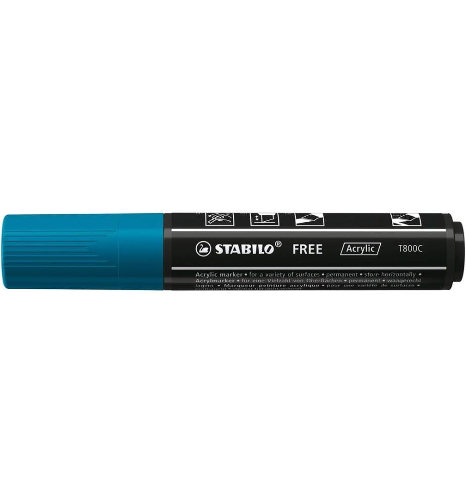 STABILO - Marqueur acrylique Free Acrylic T800C Bleu-vert