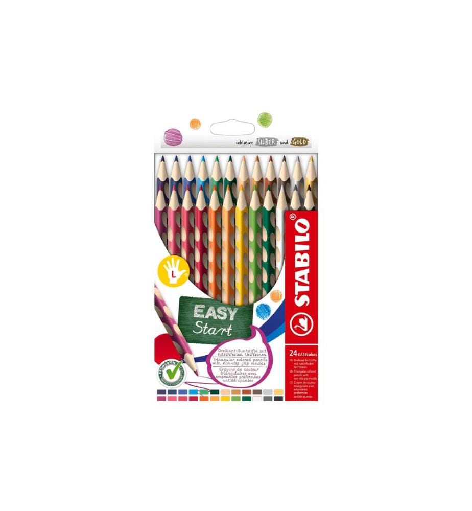 STABILO - Crayons de couleur EASYcolors Étui de 24
