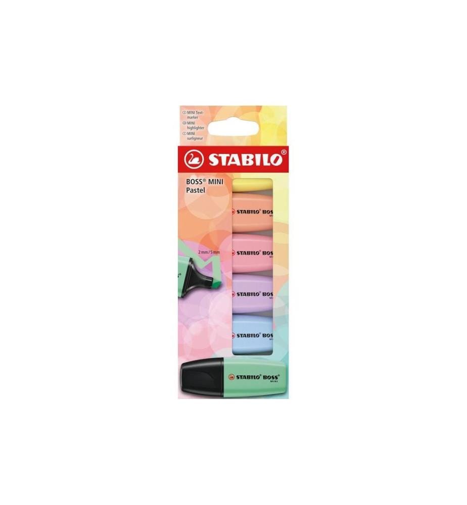 STABILO - Surligneur Boss Mini Pastel Étui de 6