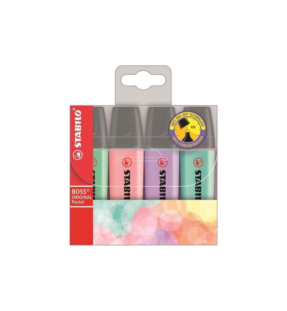 STABILO - Surligneur Pastel 4 pièces