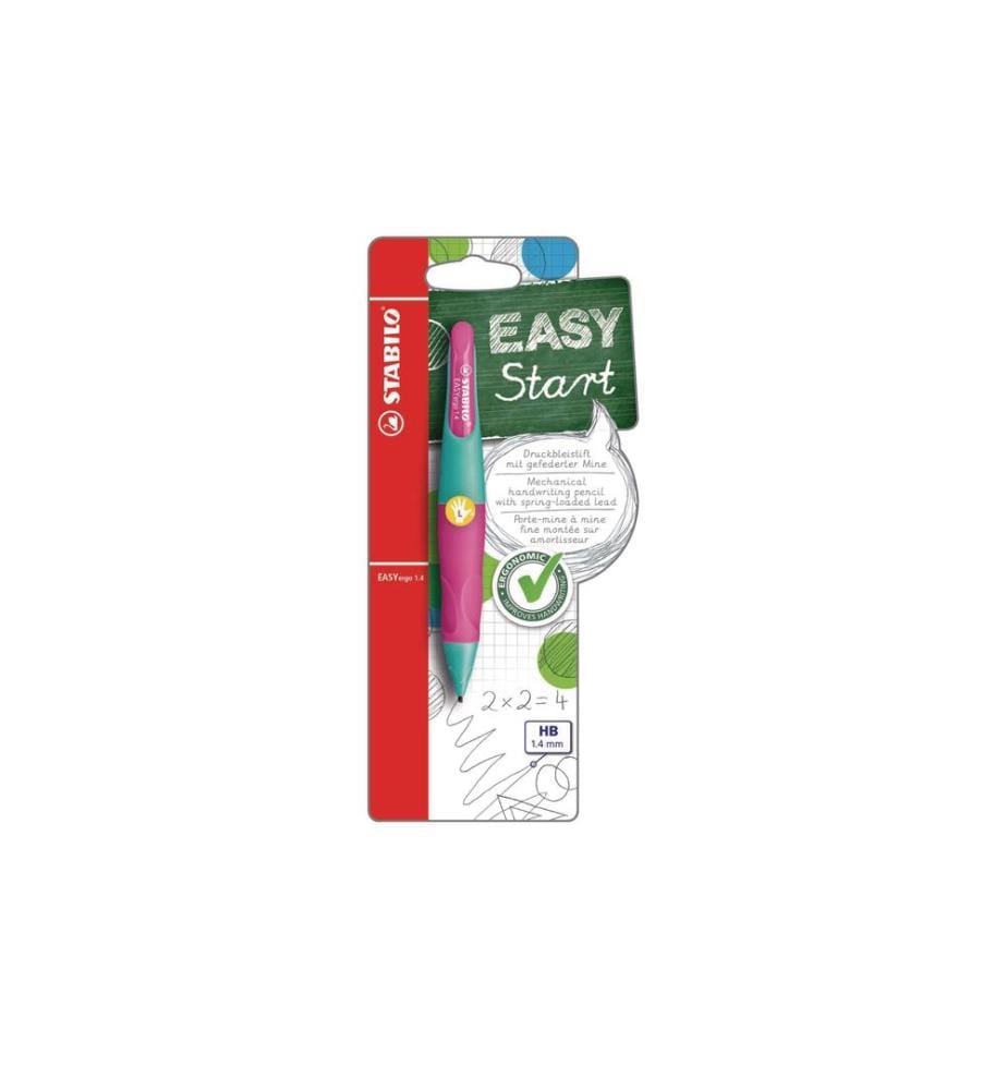 STABILO - Porte-mines EASYergo 1.4 gauche, turquoise/rose
