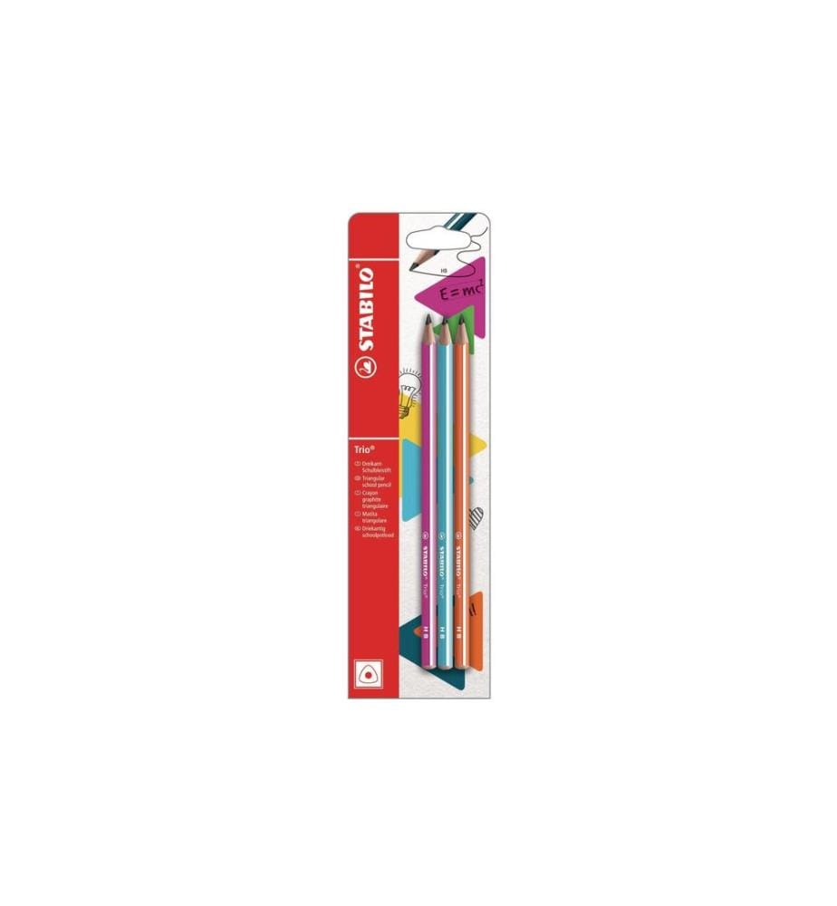 STABILO - Crayon Trio HB, jeu de 3