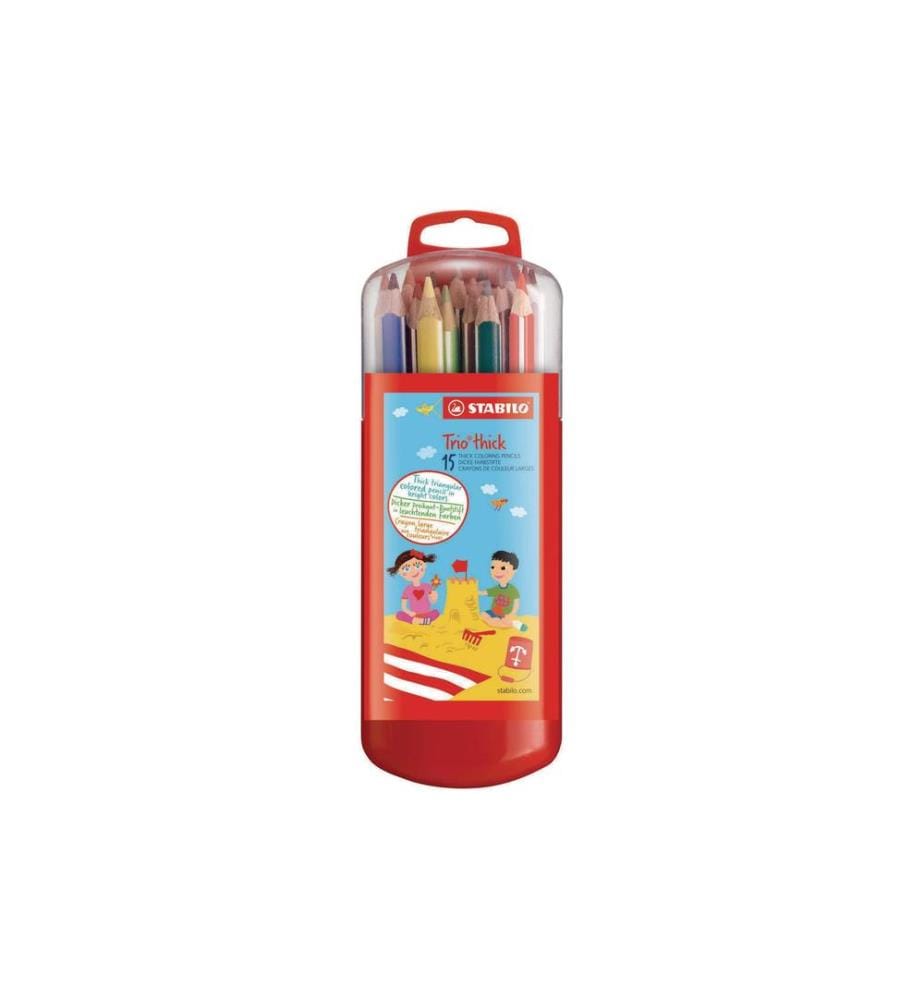 STABILO - Crayons de couleur Trio dick Zebrui 15 pièces