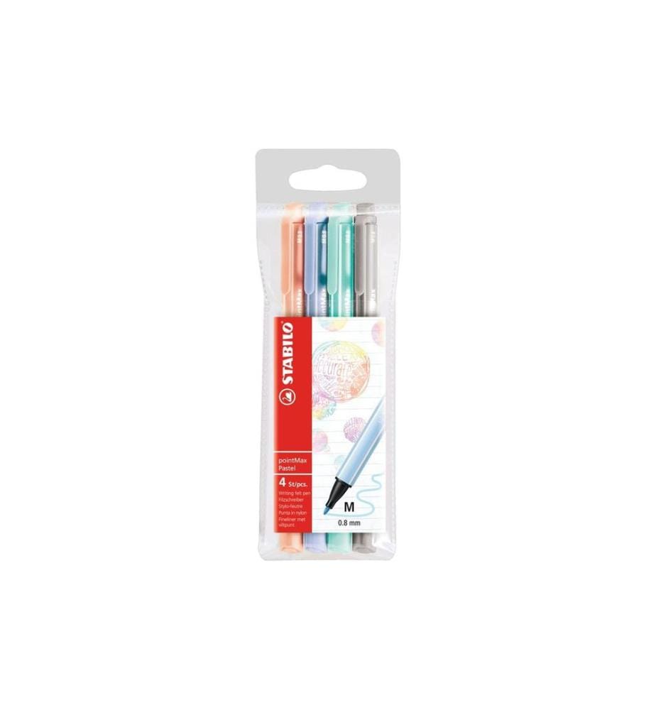 STABILO - Fineliner PointMax Pastell moyen (M), Multicolore