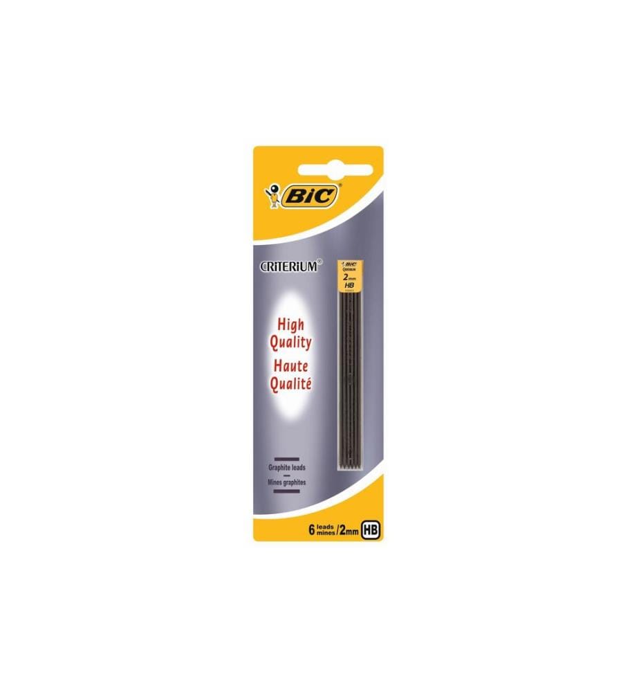 BIC - Mine de crayon Mines Criterium 2.0 mm 6 pièces
