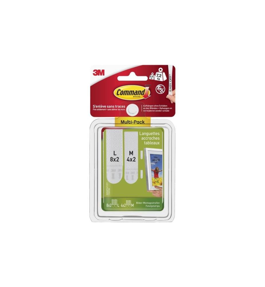 COMMAND - Pastille adhésive COMMAND - L 8 pièces, M 4 pièces, Blanc