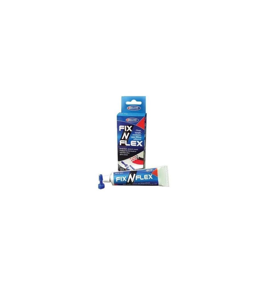 DELUXE MATERIALS - Colle pour modélisme Fix 'n' Flex 40 ml, Transparent