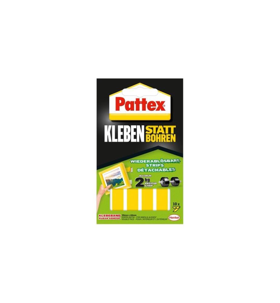 Pattex - Pattex - KSB bandes adhésives, 20 mm x 40 mm, 10 pcs.