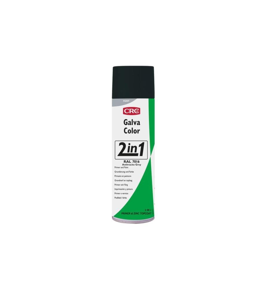 CRC - Protection contre la corrosion GalvaColor 2en1, 7016 anthracite 500 ml