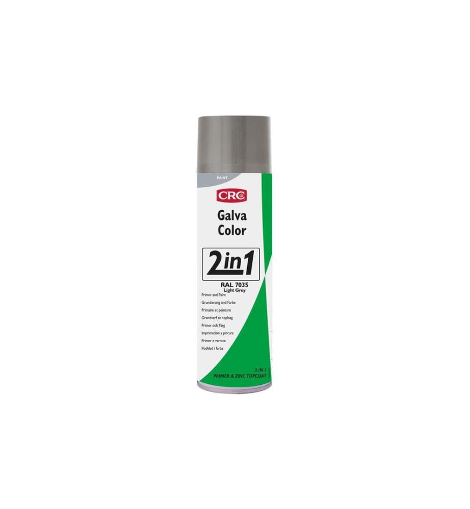 CRC - Protection contre la corrosion GalvaColor 2en1, 7035 Gris clair 500 ml