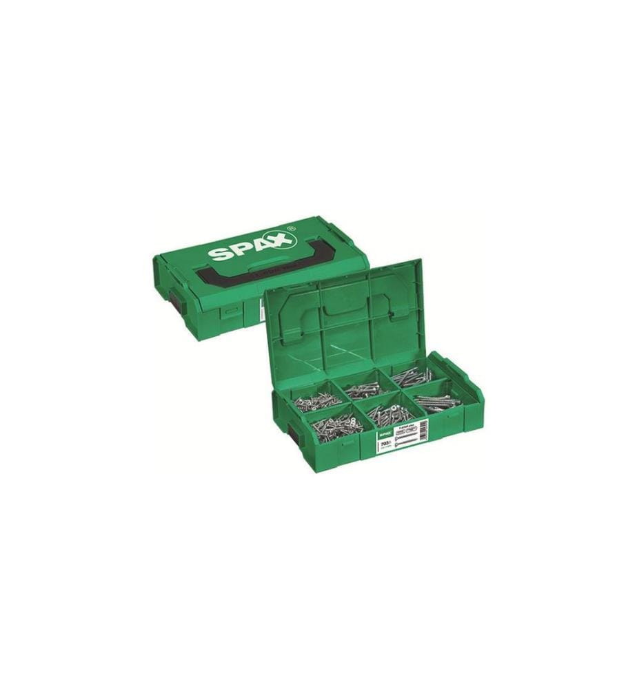 SPAX - Coffret de montage petit, L-Boxx avec 700 vis pour panneaux d'aggloméré