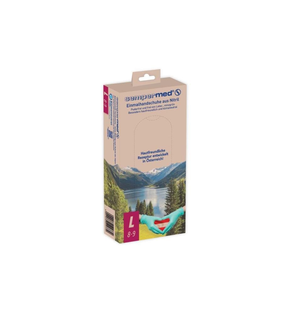 SECONDSKIN - Gant jetable Sempermed Green L, 100 Pièce/s par boîte