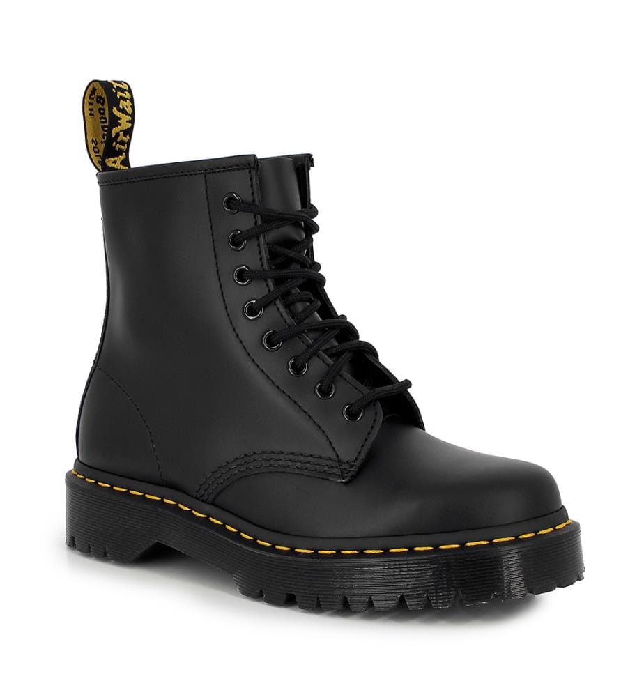 Bottes Plateformes Bex 1460 en cuir smooth - Noir
